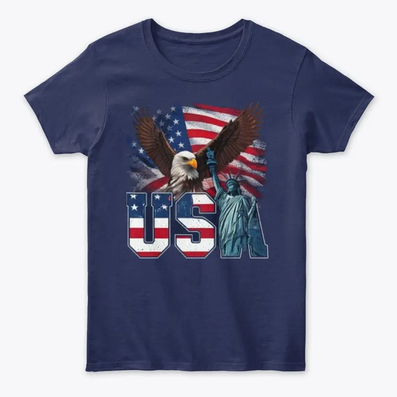 USA Pride T-Shirt  Bold Colorful Graphic