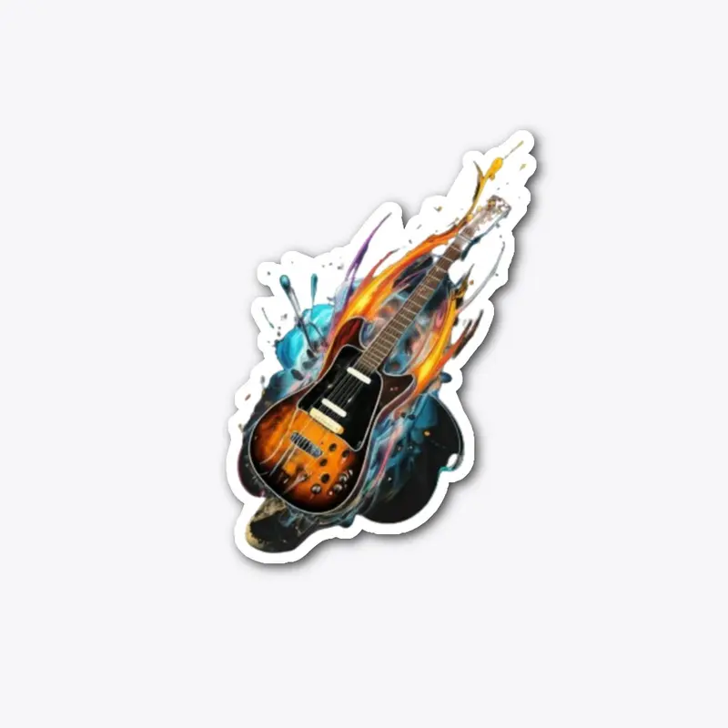 Guitar Graphic – Music Lover Design 