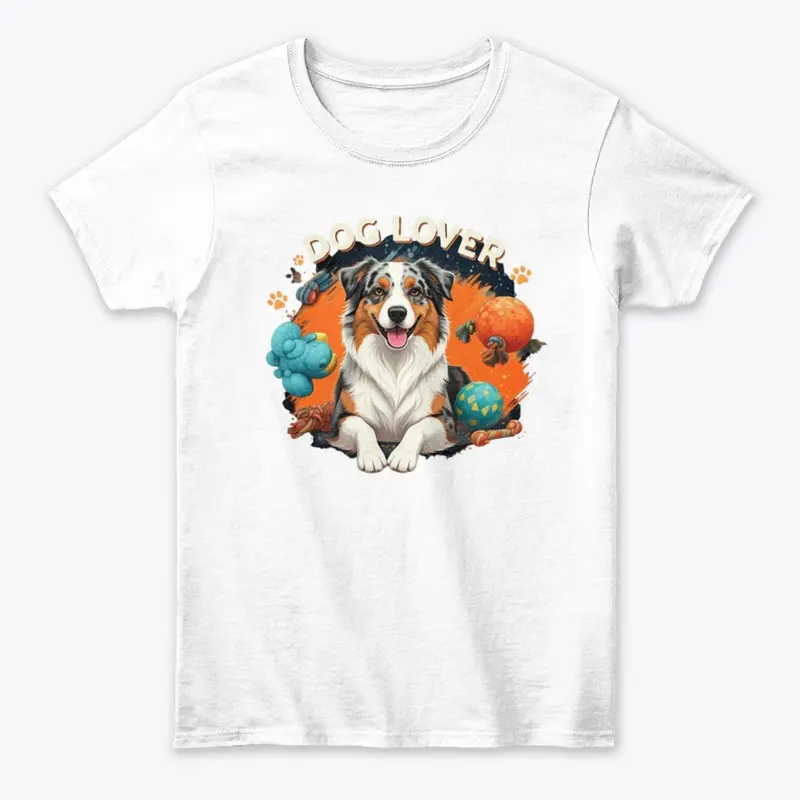 "Dog Lover" T-Shirt - colourful design